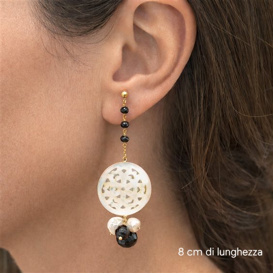 Orecchini Cianfrone Gioielli Donna in Oro Madreperla 121000073457 - 121000073457